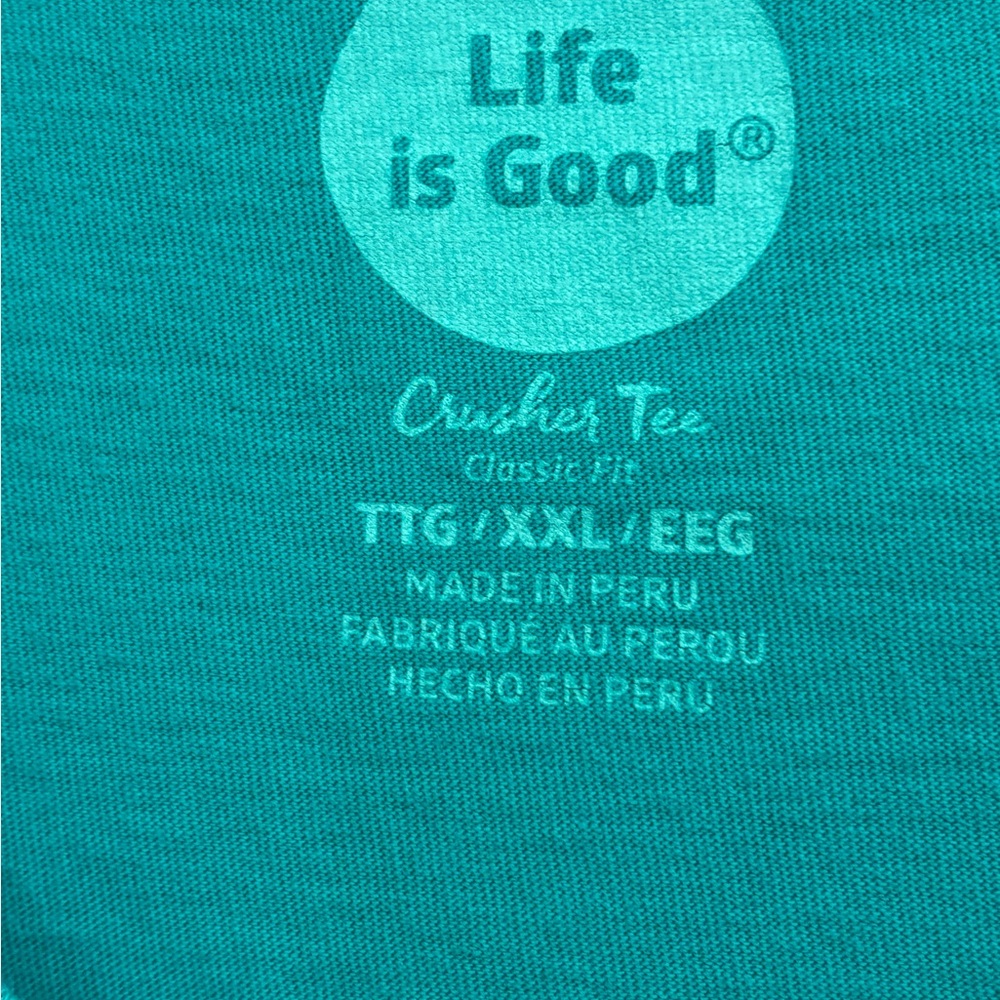 LIFE IS GOOD WMN LONG SLEEVE CRUSHER TEE 2X TEAL V NECK SIMPLIFY NORMCORE CASUAL - Picture 6 of 9